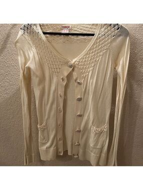 Kenzo Women's Cream Cardigan with Button Detail